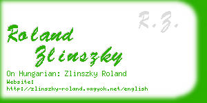 roland zlinszky business card